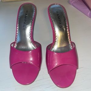 Hot pink kitten heel